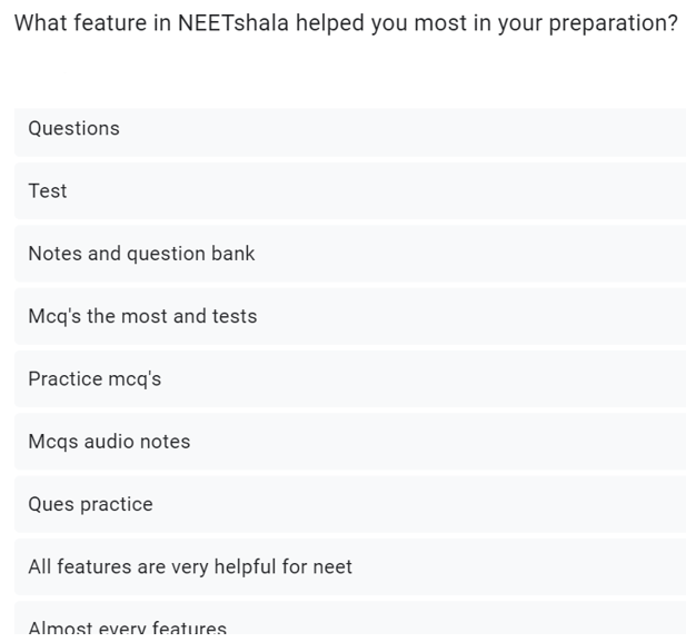 What helped you more to prepare for NEET exam