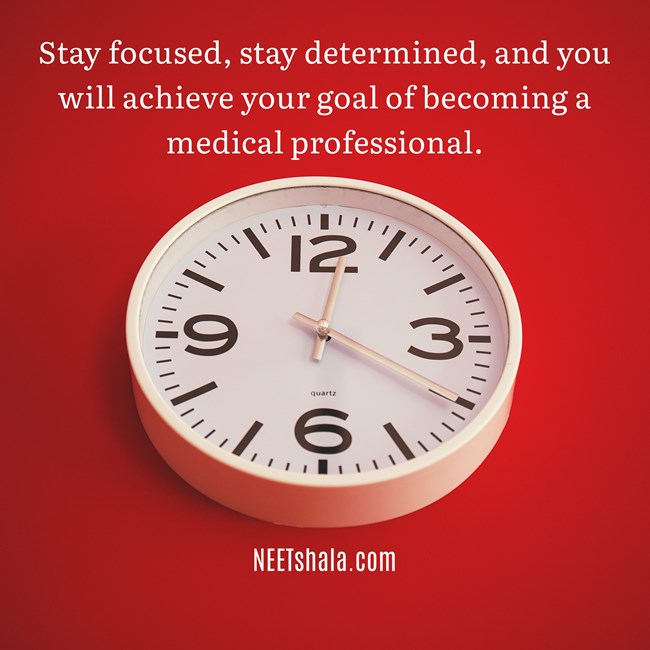 Stay focused, stay determined, and you will achieve your goal of becoming a medical professional.