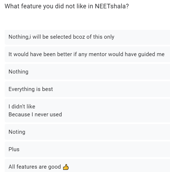 Issues in NEETshala